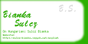 bianka sulcz business card